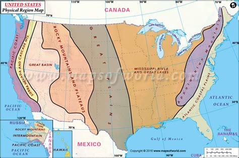 Regions Map Of The Usa