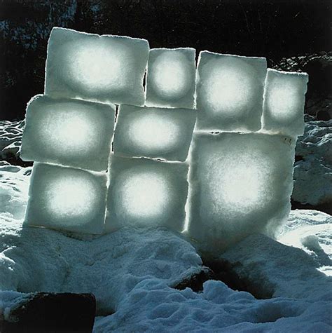 Andy Goldsworthy | OUT EARLY TO WORK THE COLD, A WALL OF FROZEN SNOW | MutualArt