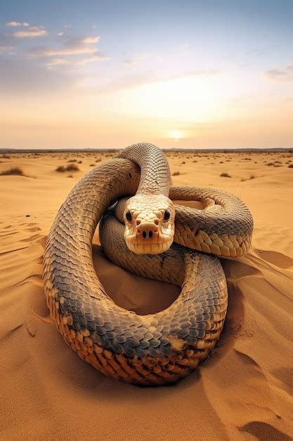 Free AI Image | Close up on snake in natural habitat