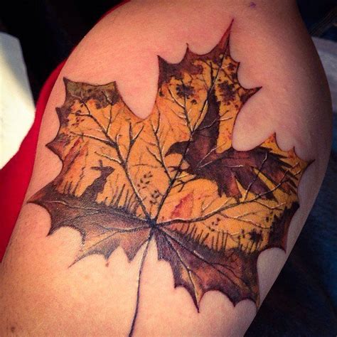 20 Fall-Inspired Tattoos That Show Off the Dreamiest Autumn Leaves ...