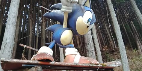 There is a giant Sonic statue lurking in the woods in Japan. "Location published on Page 4 ...