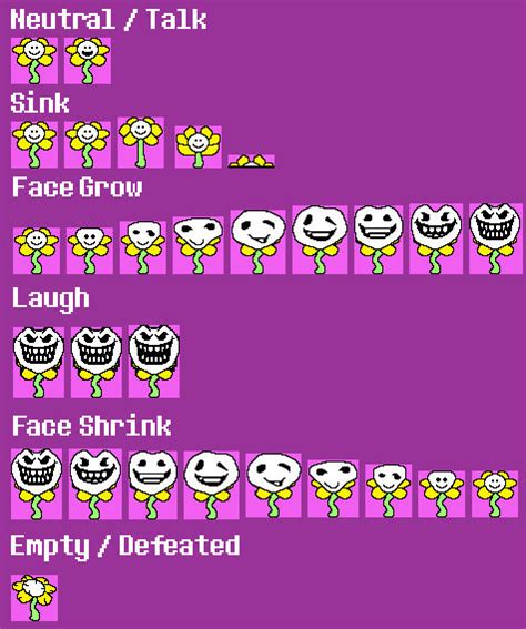 Flowey Sprite Sheet by utremastered on DeviantArt