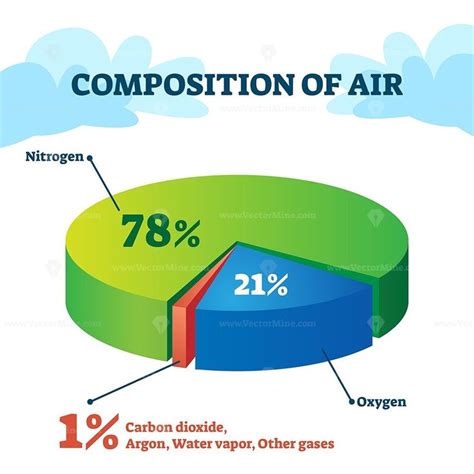 Composition of air vector illustration | Matter science, Gas images ...