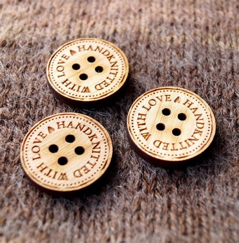 Custom made wooden buttons personalized buttons wooden logo | Etsy