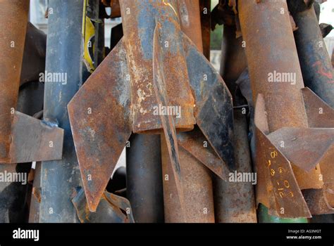 Remnants of Qassam rockets developed by the Izz ad-Din al-Qassam Brigades, the military arm of ...