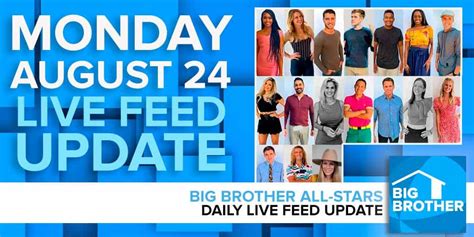 Big Brother All-Stars | Live Feed Update | Monday, Aug 24, 2020 – RobHasAwebsite.com