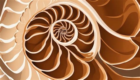 Premium AI Image | Close up nautilus shell pattern