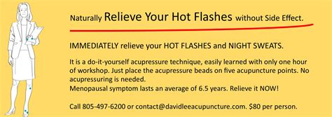 Hot Flashes 1 - David Lee Acupuncture Clinic