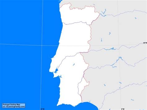 Portugal Outline Map - A Learning Family