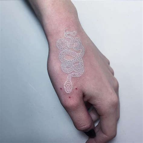 UFUNK.net | White snake tattoo, White tattoo, Snake tattoo