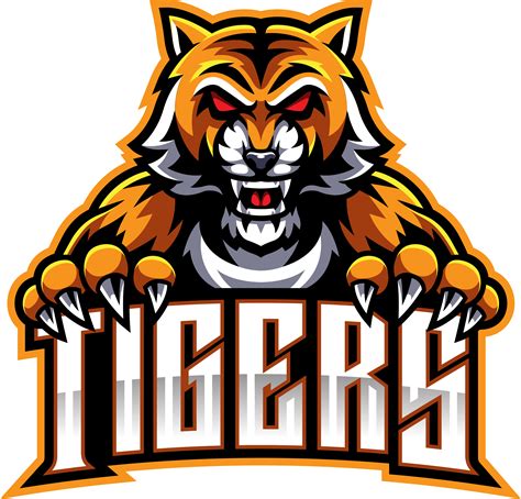 Tiger face mascot logo design By Visink | TheHungryJPEG