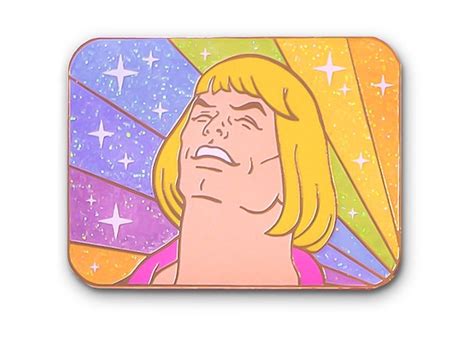 Rainbow Meme He-Man Enamel Pin | Etsy