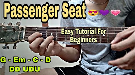 Passenger Seat Guitar Tutorial (EASY CHORDS FOR BEGINNERS) - YouTube