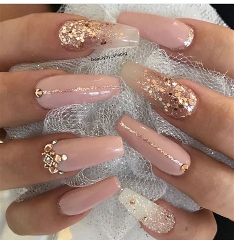 Quinceanera Nails Rose Gold | Mary D Nails