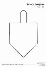 Hanukkah Dreidel Print Out sketch template