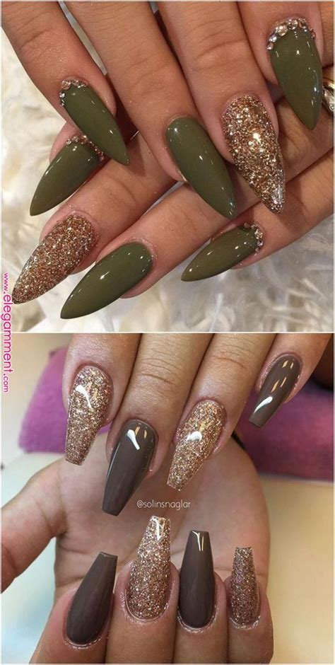 Love all Greens!!! Green and gold ! | Nails in 2019 | Pinterest | Nails, Nail designs and ...