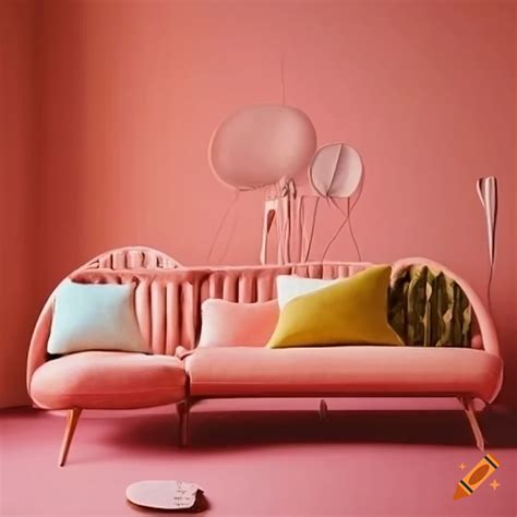 Retro styled living room for babies on Craiyon