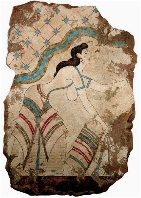 Minoan Fresco via Robert Place | Ancient paintings, Ancient greek art ...