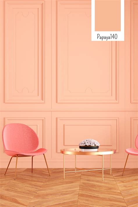 Farbtrends Wandfarbe, Streichen, Wandgestaltung Apricot Ton | Huis ...