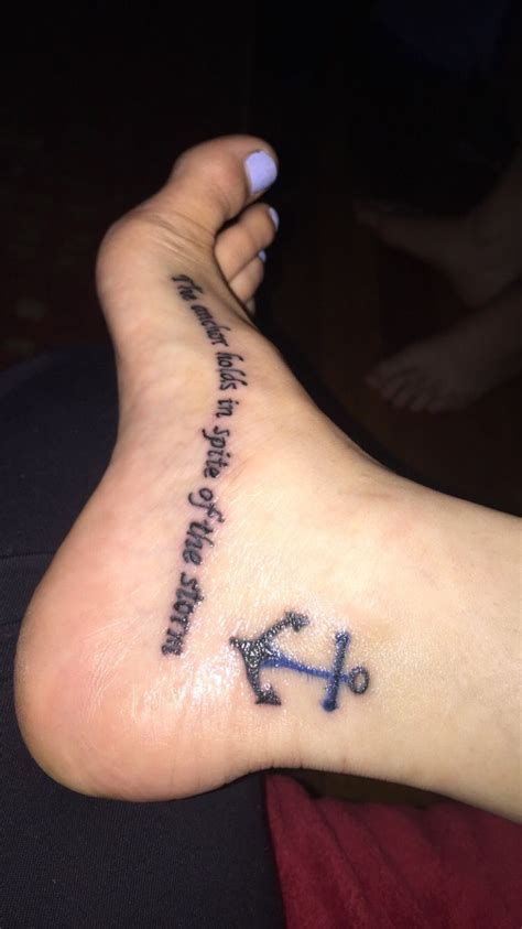 "The anchor holds in spite of the storm" my tattoo | Tattoos, Tattoos and piercings, Tattoo quotes