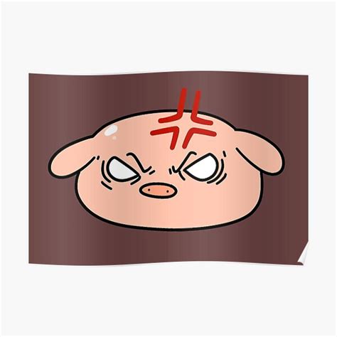 "Angry Pig Face" Poster for Sale by SaradaBoru | Redbubble