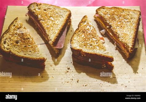 Photograph of a jam sandwich Stock Photo - Alamy