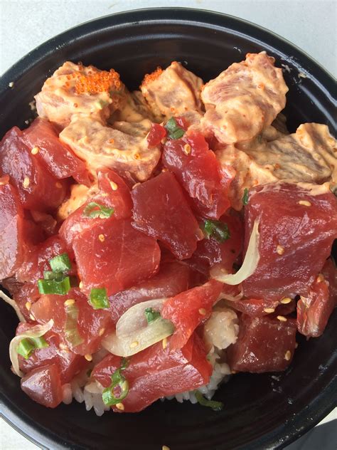 Poke bowl!! Spicy ahi & ahi shoyu | Food, Poke bowl, Spicy