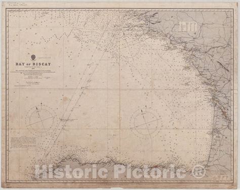 Map : Bay of Biscay 1903, Bay of Biscay , Antique Vintage Reproduction ...