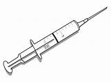 Syringe Tattoo Drawings Sketch Coloring Page sketch template