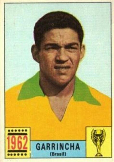 Garrincha of Brazil. 1962 World Cup card. | Vintage football, Football stickers, Football