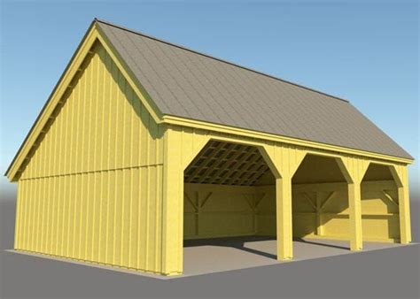 24x36 Pole Barn | Farm Equipment Storage Shed Diy Pole Barn, Building A ...