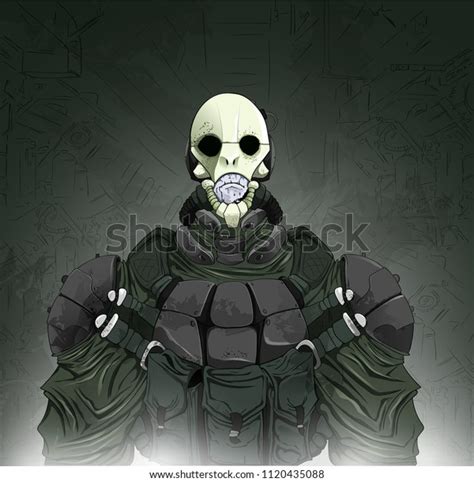 Sinister Character Mask Cartoon Vector Illustration Stock Vector ...