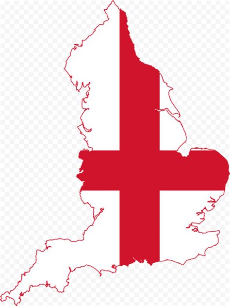 Download HD England Flag Map PNG | Citypng