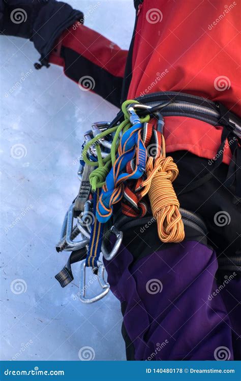 Equipment for iceclimbing stock photo. Image of exercise - 140480178