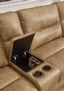 Caranova Camel Brown Polyurethane Fabric 6 Pc Dual Power Reclining Sectional | Rooms to Go