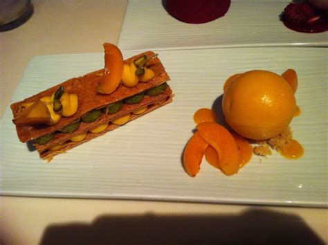 Apricot Mille feuille at Yauatcha