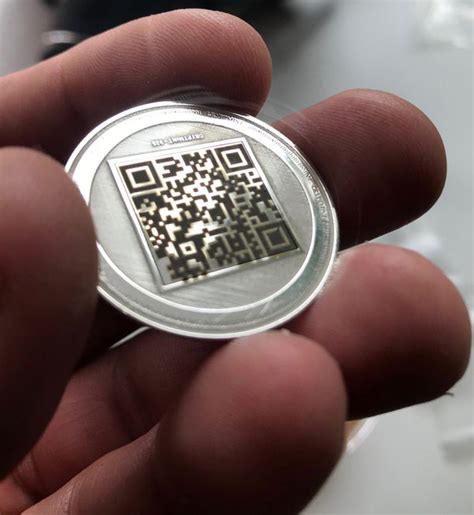 Laser Engraved Silver Physical Bitcoin Wallet - CryptMint