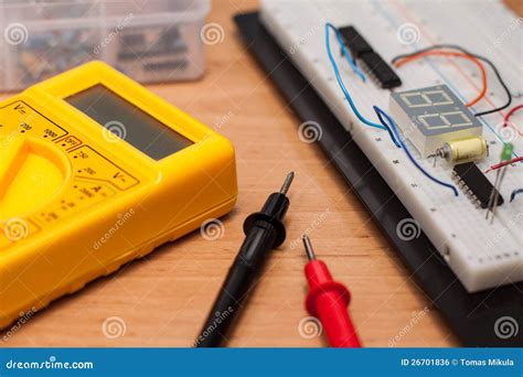 PCB Breadboard Test Circuit Under Construction Royalty-Free Stock Photography | CartoonDealer ...