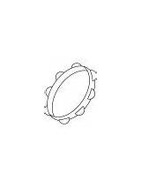 Tambourine coloring pages sketch template