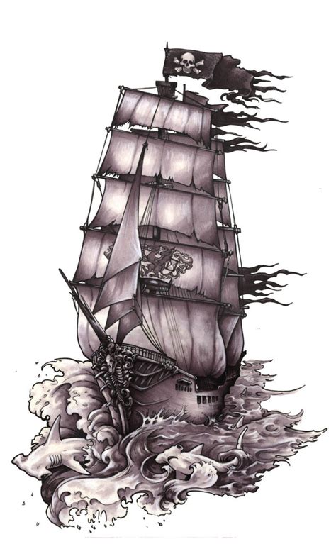 Pirate Ship by JessiGraden on DeviantArt | Pirate ship tattoos, Pirate tattoo, Pirate ship tattoo