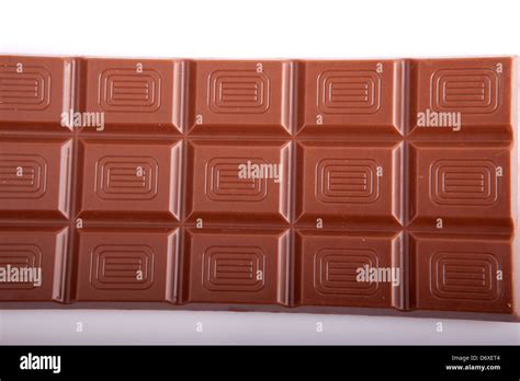 Chocolate bars, isolated over white Stock Photo - Alamy