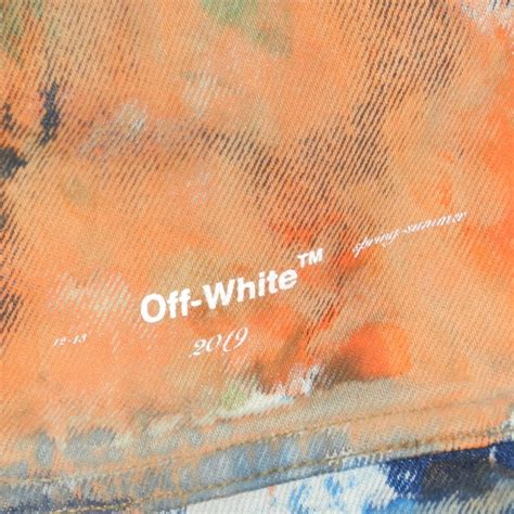 Off-White Off white paint denim jacket | Grailed