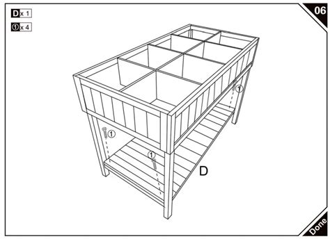 Outsunny 845-238V01 Raised Garden Planter Instruction Manual