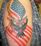 Flying Eagle with American FLag Feathers Tattoo Sketch design - | TattooMagz › Tattoo Designs ...