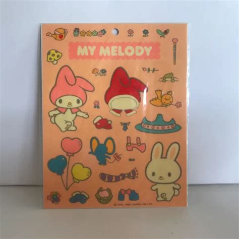 VINTAGE SANRIO 1984 My Melody New Stickers With Dress and Play Scene $35.00 - PicClick