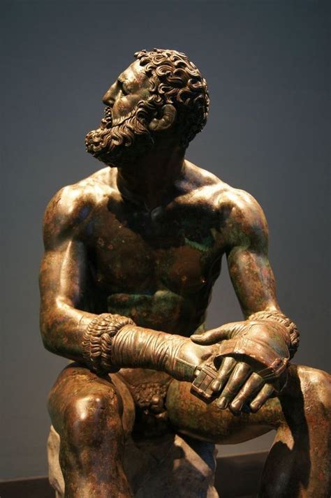 sculpture & statues | boxer of quirina | hellenistic greek sculpture dated to around 330 b.c ...