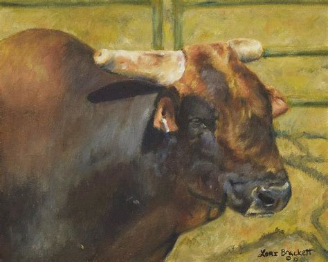 Bucking Bull Painting at PaintingValley.com | Explore collection of ...