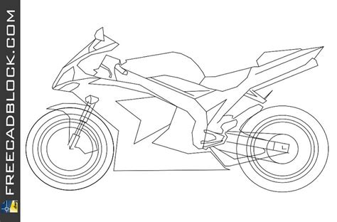 Motorcycle CAD in DWG format Autocad. Download free drawing CAD.