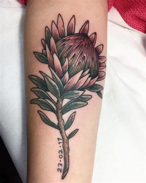 Protea Flower Tattoo