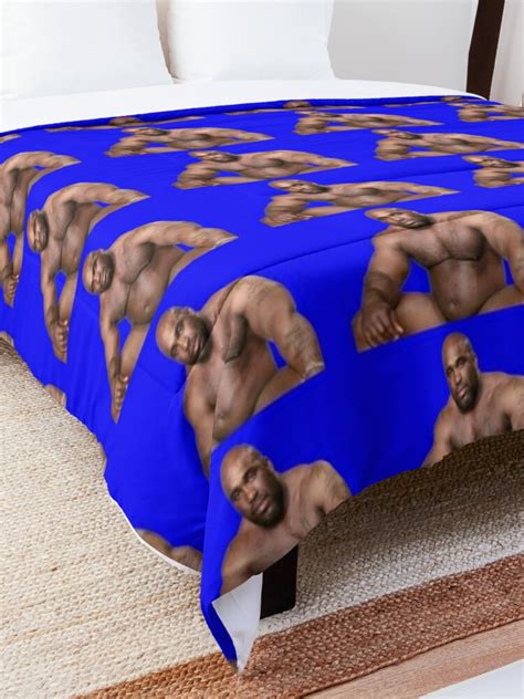 "Barry Wood sitting on bed Dark Blue Background" Comforter by peteyboywonder | Redbubble